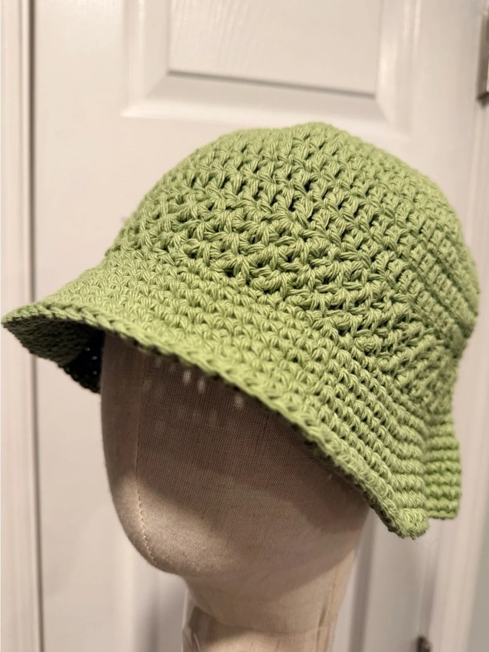Handmade Crochet Bucket Hat 100% Cotton Lightweight Packable Festival Boho Beach